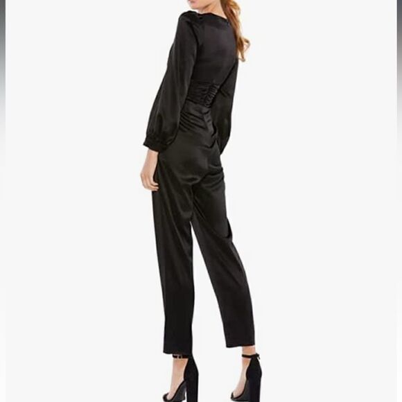 Ieena Duggal 2647 V-Neck Jumpsuit for Evening - Formal Pantsuit for Women - Picture 2 of 4